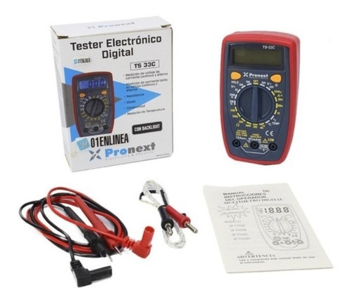 Imagen 2 de 4 de Multimetro Tester Digital Ts33c Pronext Ts
