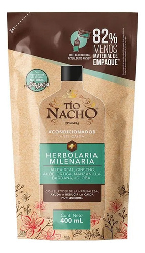 Acondicionador Tio Nacho Doypack Herbolaria Milenaria 400ml