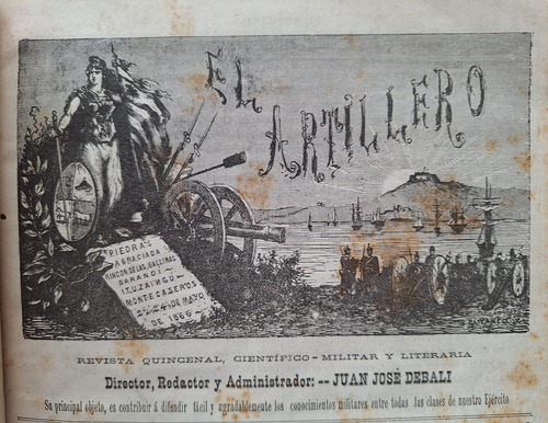 Revista El Artillero 1887/88 Juan Debali Y Pereira Y Rocha (Usado)