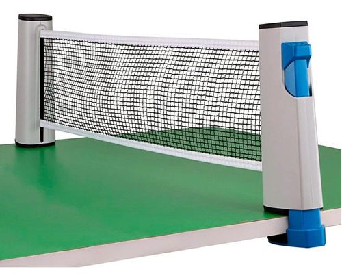 Rede Ping Pong Ate 1,65m Retratil Tenis De Mesa Cor Branco