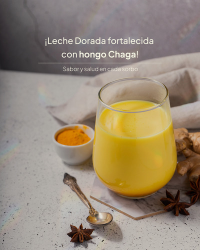 Golden Chaga: Leche Dorada| Antioxidante | Ideal Para Bebida