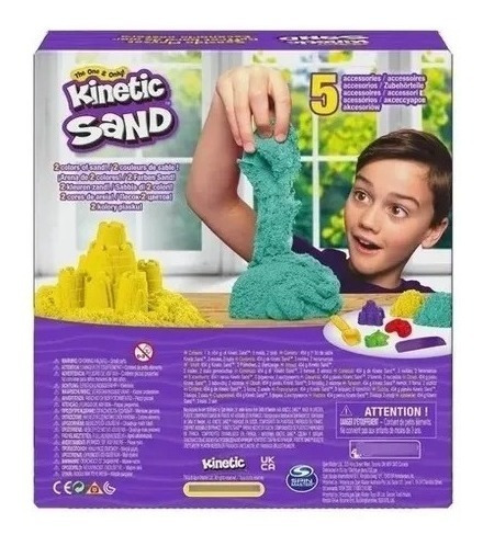 Imagen 2 de 6 de Kinetic Sand Playset Playa 2 Colores De Arena Original