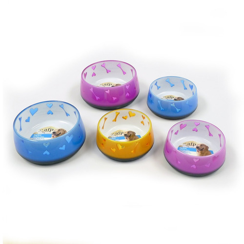 Imagen 3 de 4 de Comedero Para Perro Antiresbalante Color Azul M 550 Ml