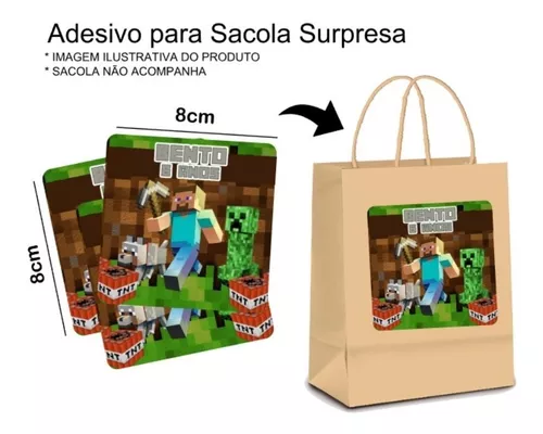 Sacola de Papel Minecraft