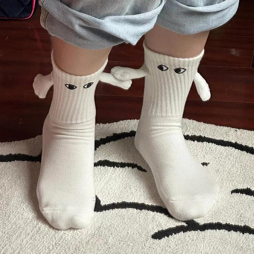 Divertidos Calcetines De Mano Pareja De Muñecas 3d De Succió