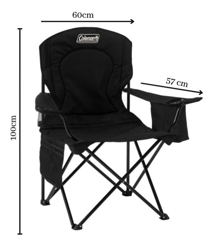 Sillon Plegable Camping Director Grande Coleman Conservadora Color Gris