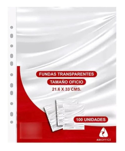 Fundas Transparentes Tamaño Oficio 100 Unidades