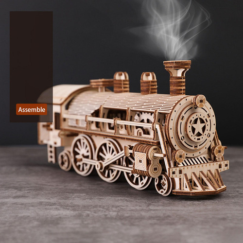 Rompecabezas De Madera 3d, Modelo De Tren De, Juguete De