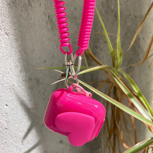 Capa Protetora Giratória Para AirPods Com Design De Coração