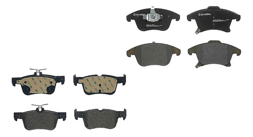 Set Balatas Bajos Metales Delanteras Y Traseras Mkz 15 Al 16