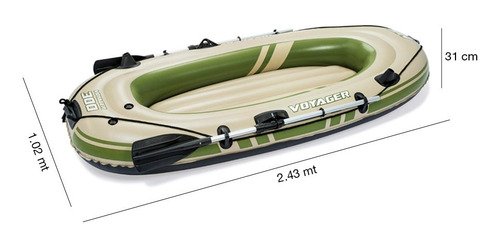 Imagen 8 de 10 de Bote Gomón Inflable Voyager 300 Bestway 2 Personas + 2 Remos