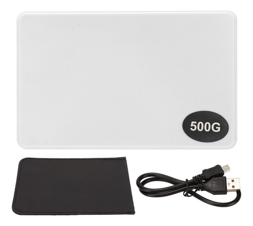 Disco Duro Externo Blanco Blanco De 500 Gb, Unidad De 2,5 Pu