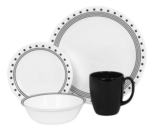 Vajilla City Block 16 Pzas Corelle 1074208*4 - Blanco