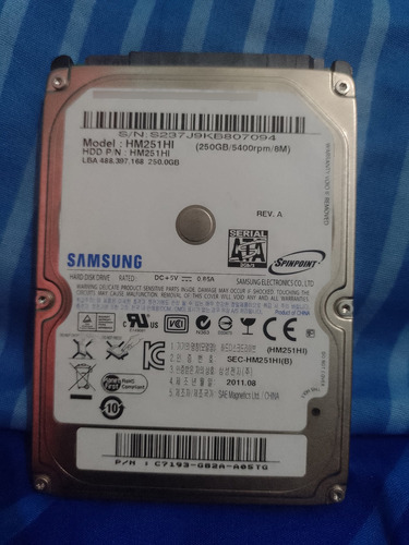 Disco Rígido Samsung - 250gb