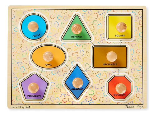 Melissa & Doug Deluxe Jumbo Knob Rompecabezas De Madera - Fo