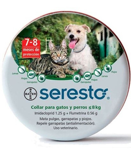 Seresto Collar Antipulas Y Garrapatas Para Perros Y Gatos 