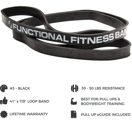 Ligas Bandas Negra De Resistencia 30-50lb Gym Crossfit