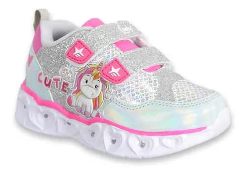 Zapatillas Footy Unicornio Cute Luz Al Pisar Wow448 Nena