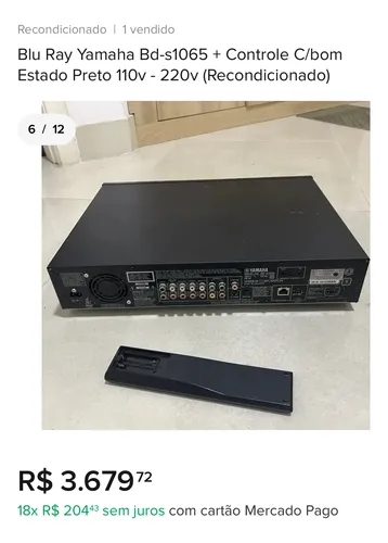 Blu Ray Player Yamaha Bd-s677 C/controle. (leia Descrição