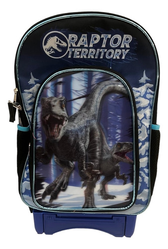 Mochila Jurassic Park Llantitas Con Portalaptop Primaria