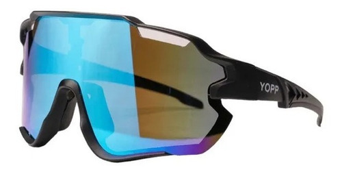 Óculos Yopp Ciclismo 1066 Lente Azul Cor da armação Preta Glass