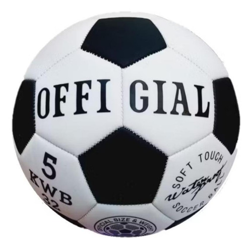 Pelota De Futbol N°5 Bicolo Blanco/negro Directomarket