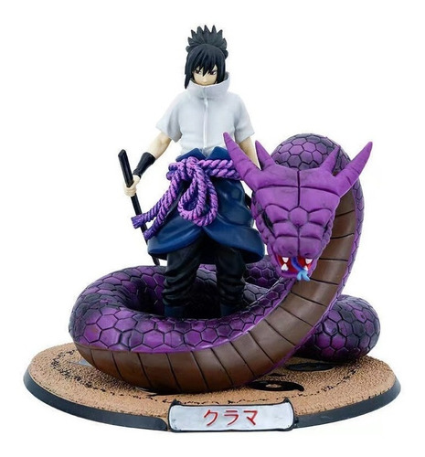 Figura De Sasuke Uchiha Con Serpiente Manda Del Anime Naruto