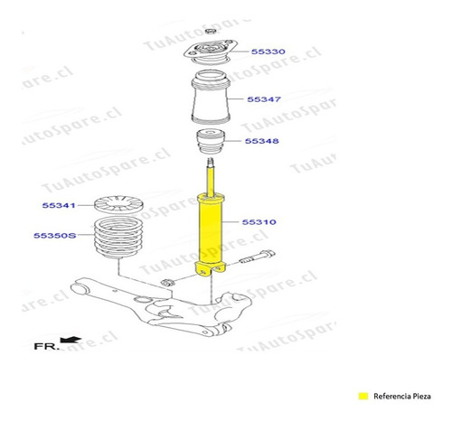 Amortiguador Trasero Tucson (2wd) 2010-2015. Par