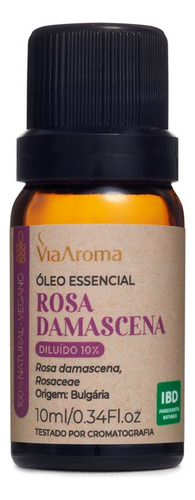 Óleo Essencial Rosa Damascena Diluído 10% | Via Aroma - 10ml