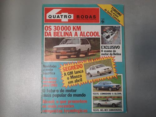 Revista Quatro Rodas Nº259 Fevereiro 1982 Belina Monza R473