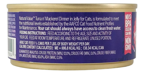 Natural Value Cat Food Atún N Toppings Con Caballa (sin Gran