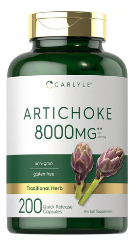Carlyle Extracto Alcachofa Suplemento 200 Capsulas Sabor Sin Sabor