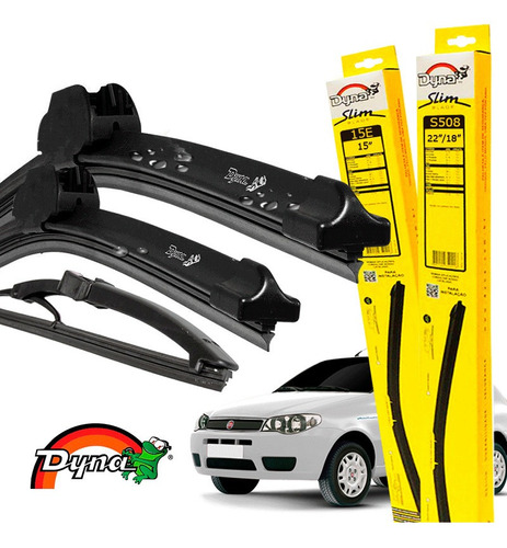 Kit Limpador Parabrisas Fiat Palio 2004 A 2016 Dyna Original