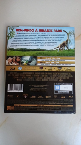 Jurassic Park - Blu-ray Duplo 2d + 3d Originais Conservados (Usado)