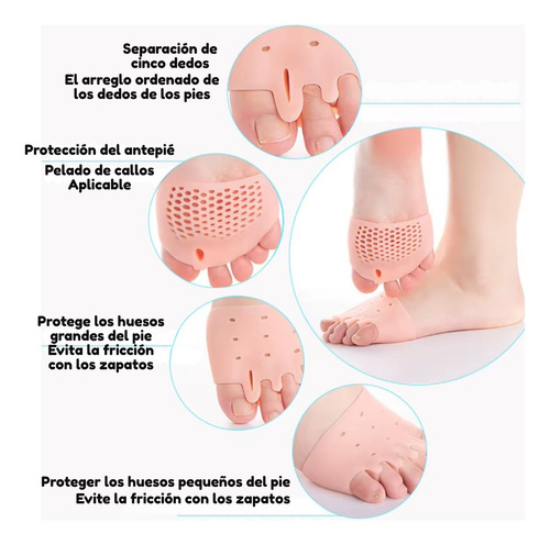 5 Pares Corrector Hallux Valgus Dedo Pie Separador Silicon