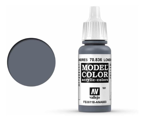 Vallejo Model Color Gris Londres 70836 Acrílico Agua 17ml