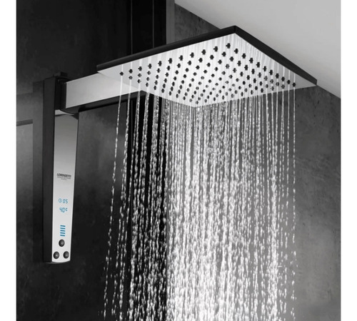 Chuveiro Acqua Century Digital Preto Com Cromado Lorenzetti