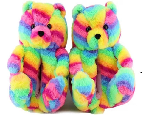 Pantuflas Oso Osito Algodón Antiderrapante Peluche Felpa