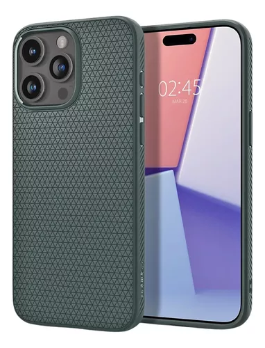  Spigen Funda delgada diseñada para iPhone 15 Pro Max (2023),  [protección de grado militar] - Abyss Green : Celulares y Accesorios