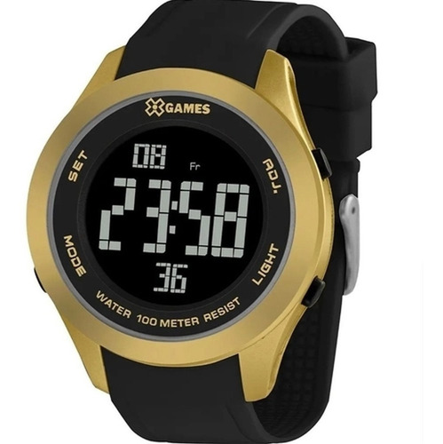 Relógio X Games Digital Dourado Xmppd602 Pxpx Silicone