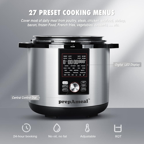 Combo Olla A Presión Y Freidora De Aire 8 Qt