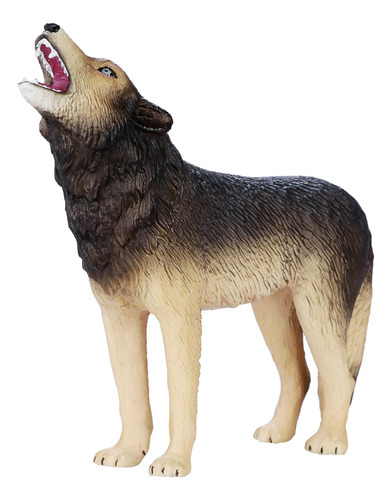 Lobo De Madera Pintada A Mano Mojo Figura De Juguete