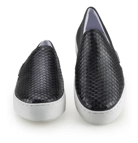 T nis Bottero Feminino Slip On Com El stico 331511 Preto
