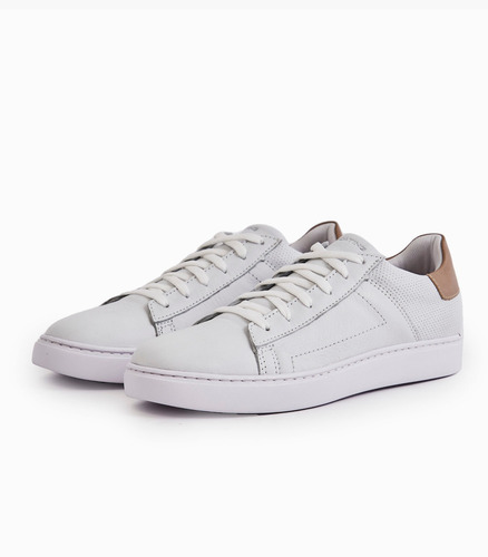 Imagen 2 de 4 de Zapatilla Boating Tanger Urbana De Cuero Blanco Hombre