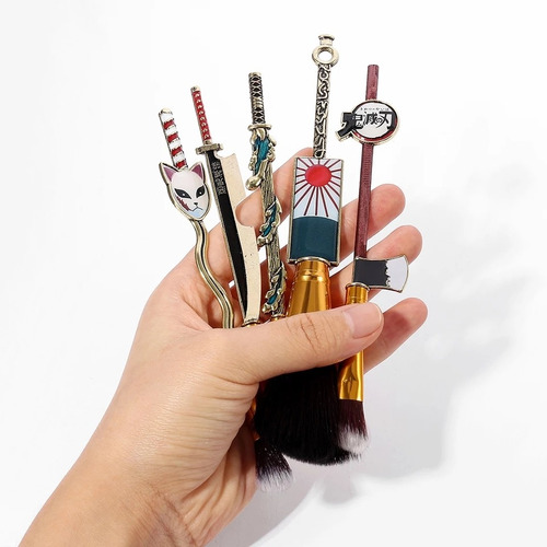 Set 5 Brochas Para Maquillaje Kimetsu No Yaiba Anime