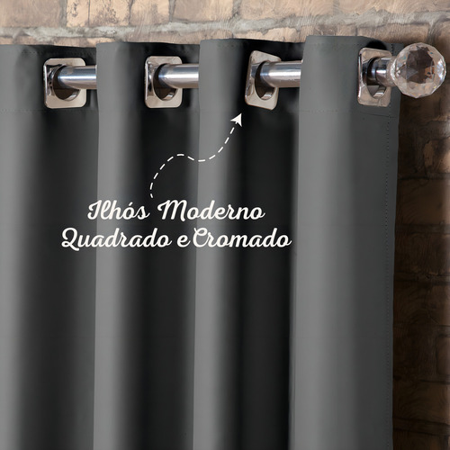 Cortina de vidrio Blecaute para puerta de dormitorio de 8 x 2,80 cm, color gris oscuro