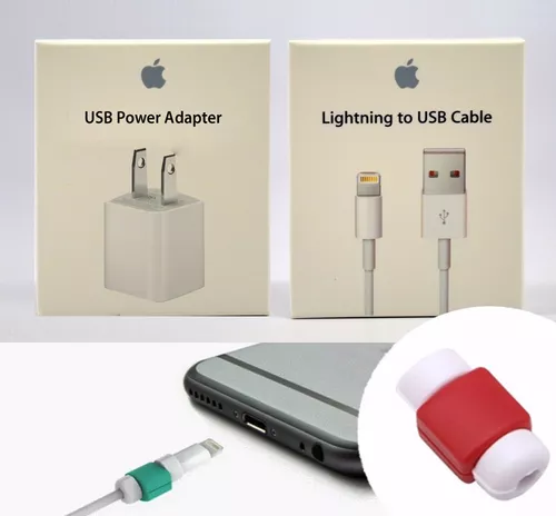 Cargador Original Para iPhone 5 6 7 8 X Cubo + Cable