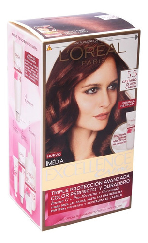 Tinte Para Cabello Imédia Excellence 5.5 Castaño Claro Caoba