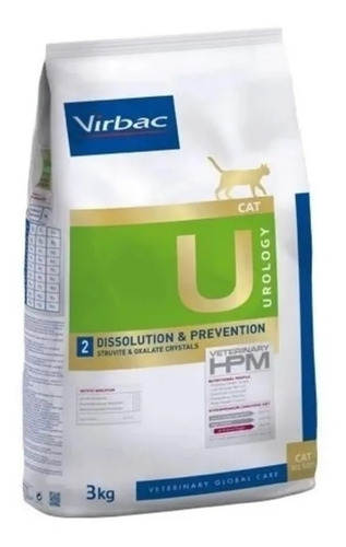 Imagen 3 de 3 de Alimento Virbac Veterinary HPM Urology Dissolution & Prevention para gato adulto sabor mix en bolsa de 3kg