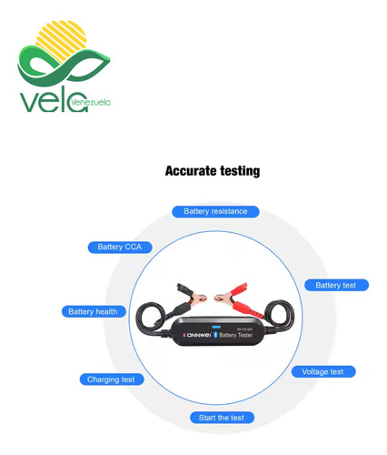 Probador De Batería 6v 12v Y 24v Konnwei Con Bluetooth